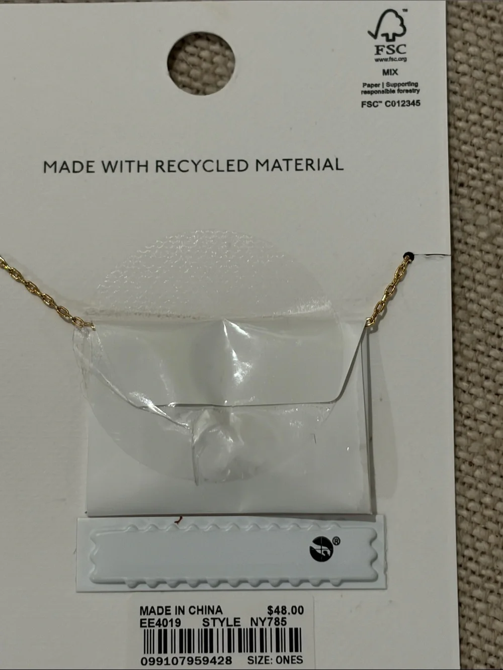 Madewell Gold Zodiac Pendant Necklace - TAURUS/NWT - Picture 9 of 11